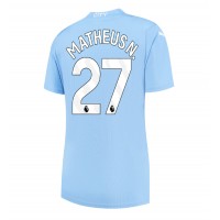 Fotbalové Dres Manchester City Matheus Nunes #27 Dámské Domácí 2023-24 Krátký Rukáv